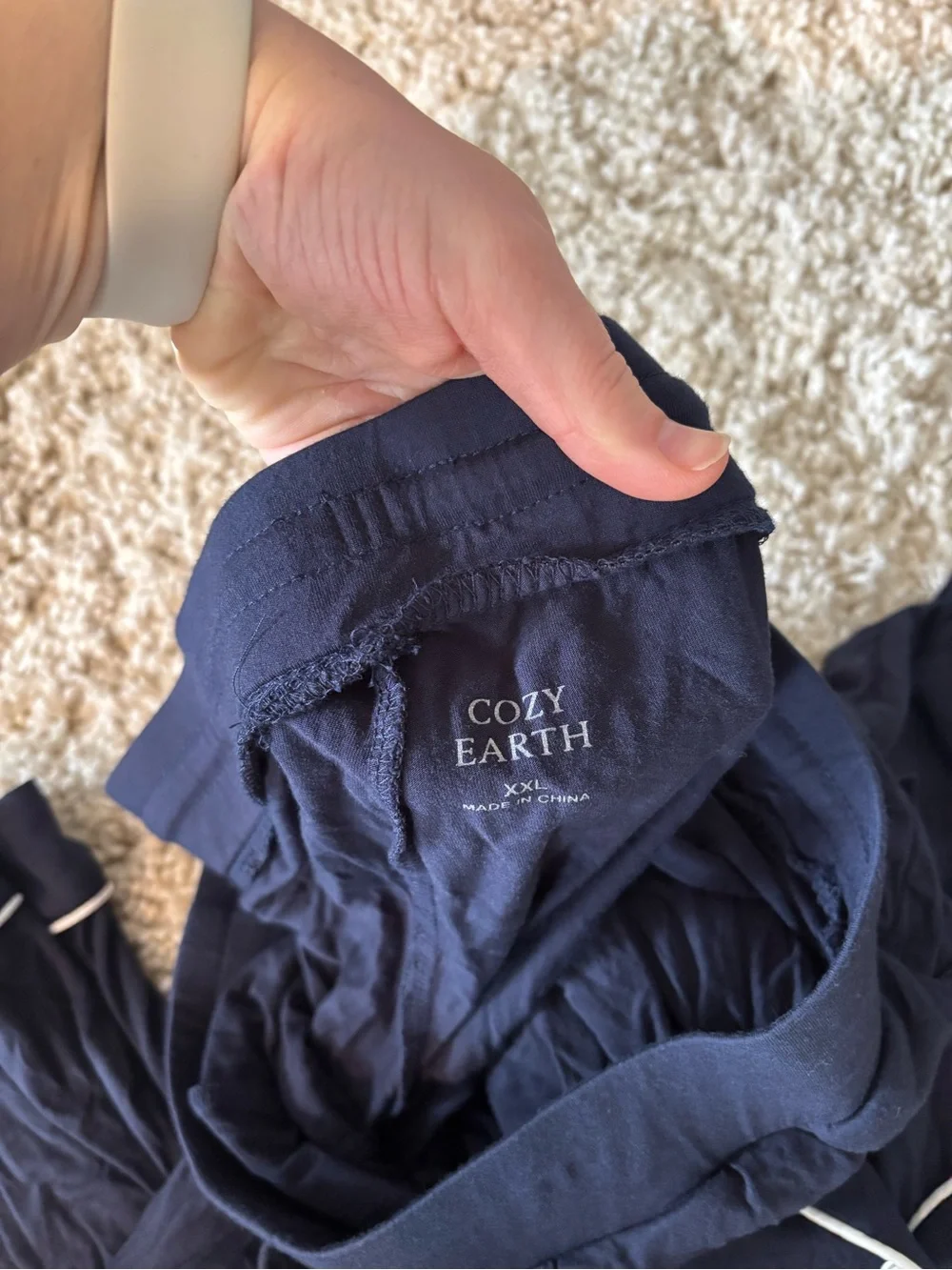 Cozy Earth Navy Blue T-Shirt Pants Pajama Set